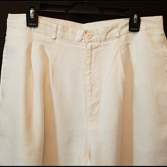 Vtg. Syllables Linen 100% Bermuda Shorts Size 34 - Picture 3 of 8